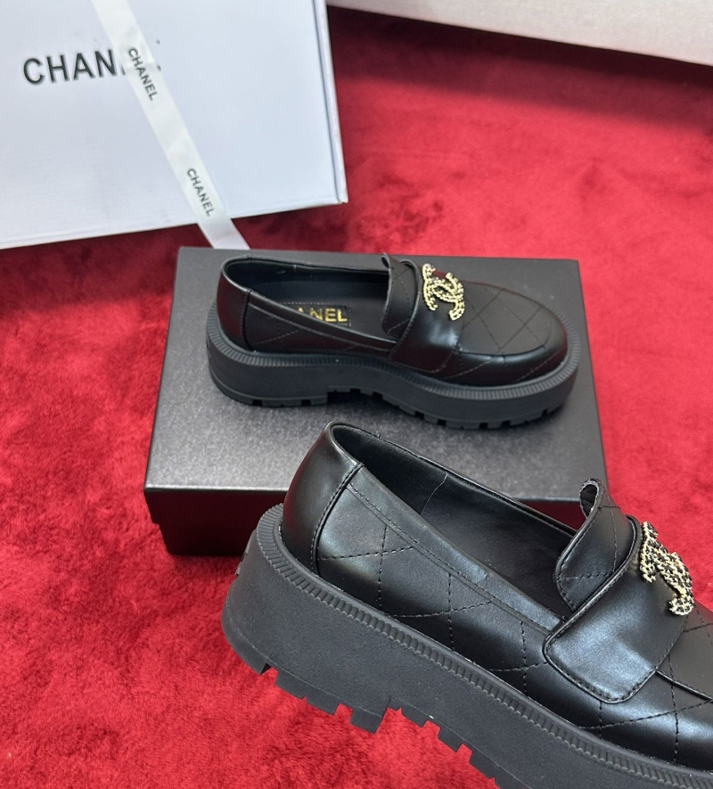 Ch*el leather shoes